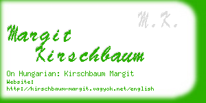 margit kirschbaum business card